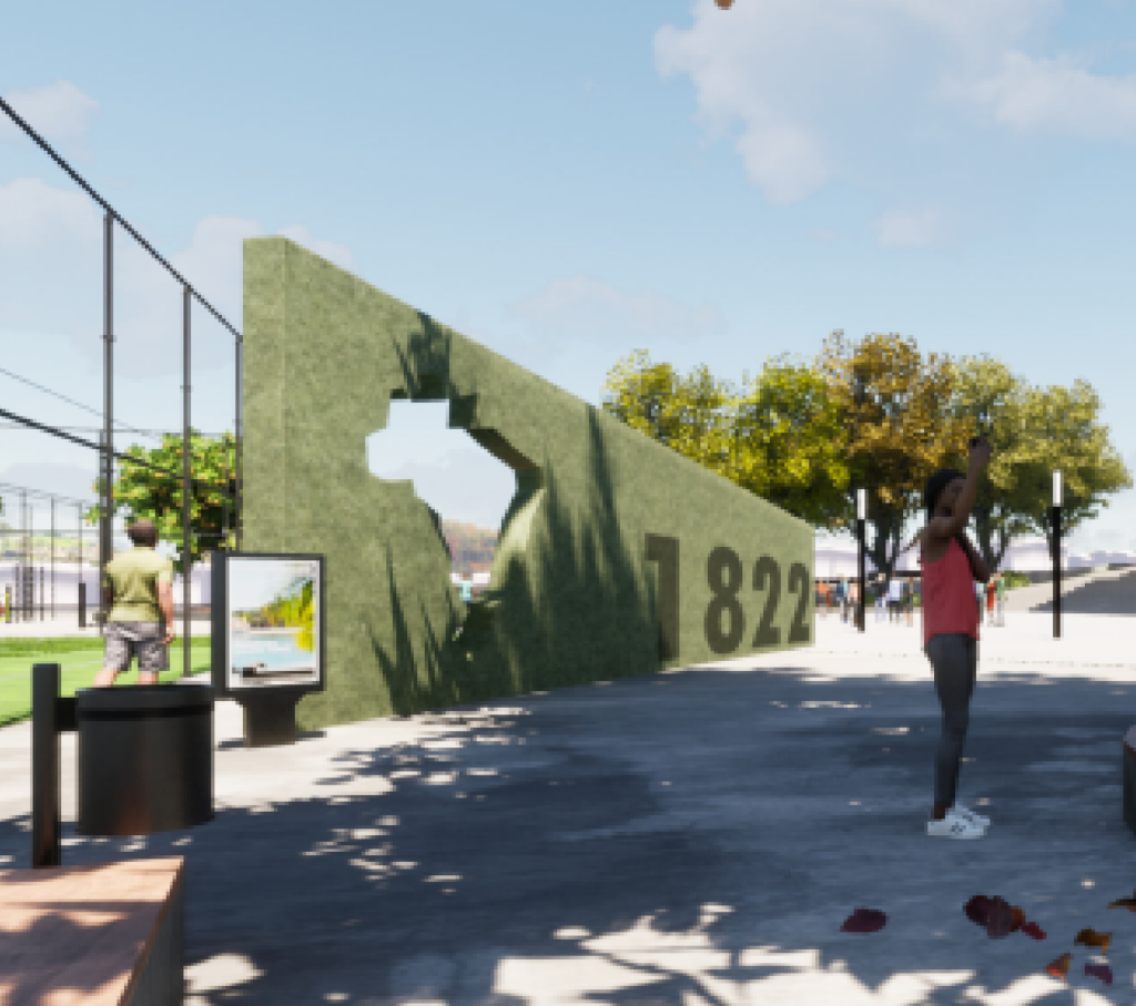 projeto arquitetônico da Praça do Bicentenário