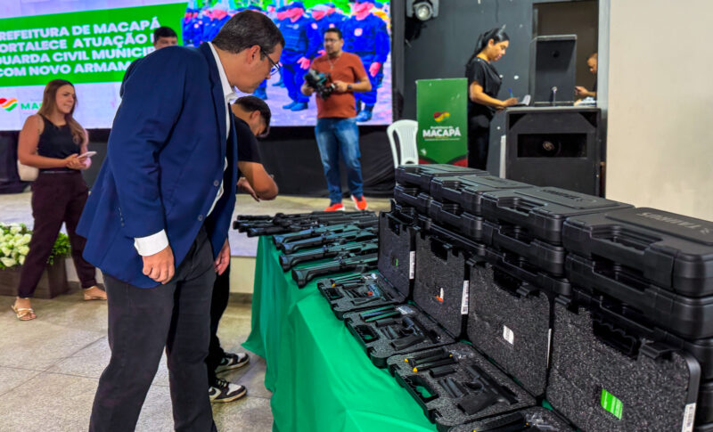 Macapá reforça segurança pública com nova entrega de armamentos à Guarda Civil Municipal