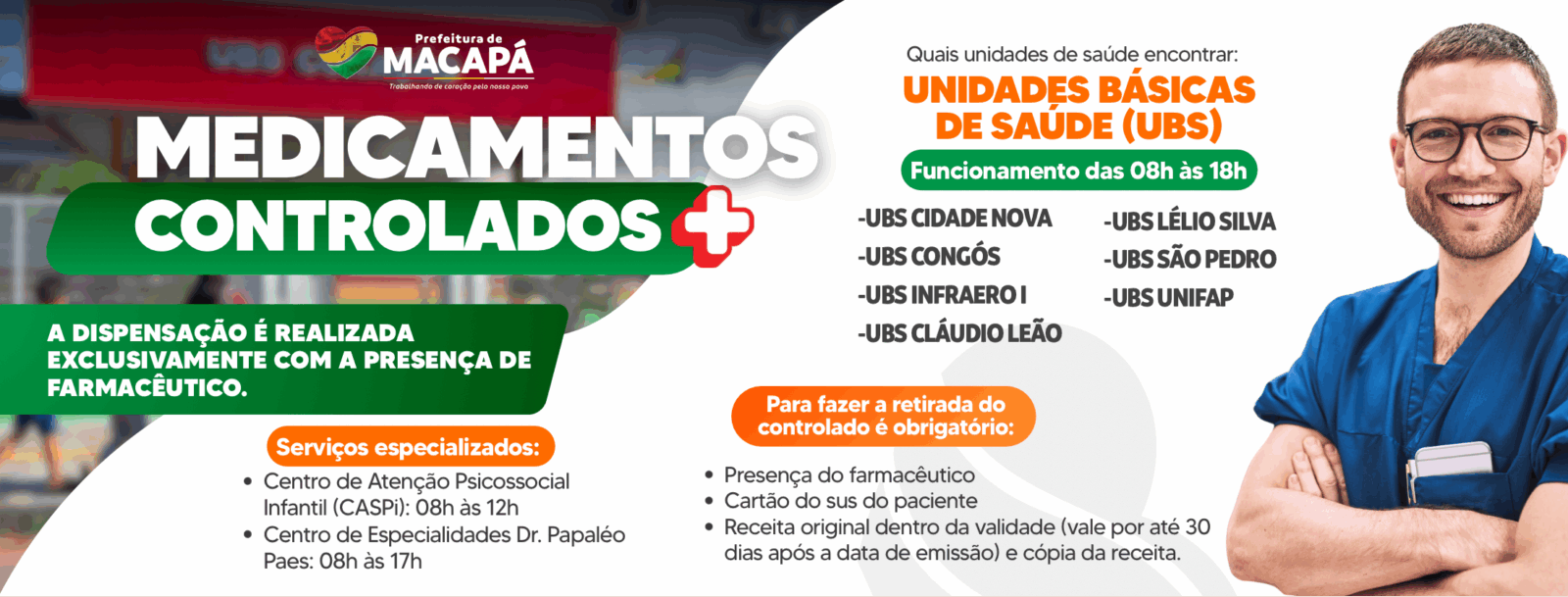 Prefeitura de Macapá garante dispensação de medicamentos controlados na rede de saúde-radardasaude 1 PMM Medicamentos SITE 1 4 Prefeitura de Macapá garante dispensação de medicamentos controlados na rede de saúde-radardasaude