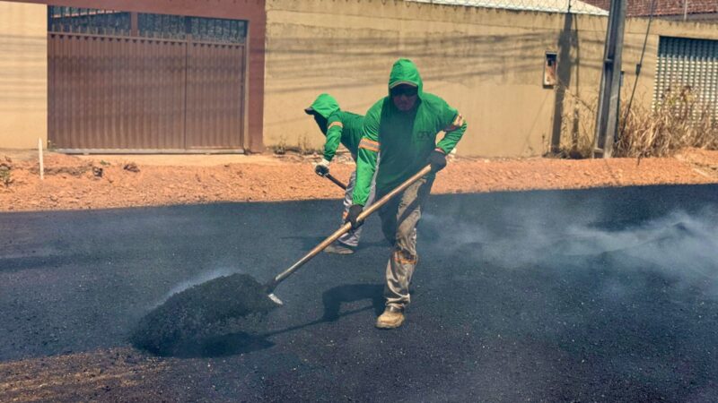 Ronda de Obras: Morada das Palmeiras recebe pavimentação em seis vias e melhora mobilidade urbana