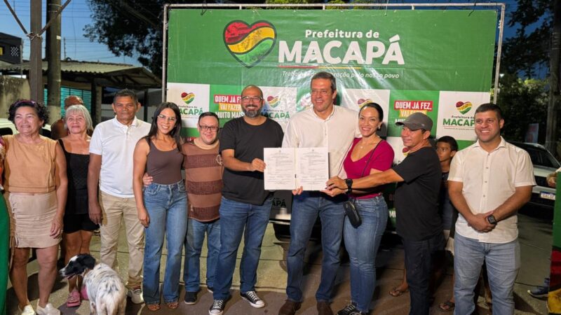 Prefeito de Macapá assina ordem de serviço para recapeamento de nove vias no bairro Alvorada