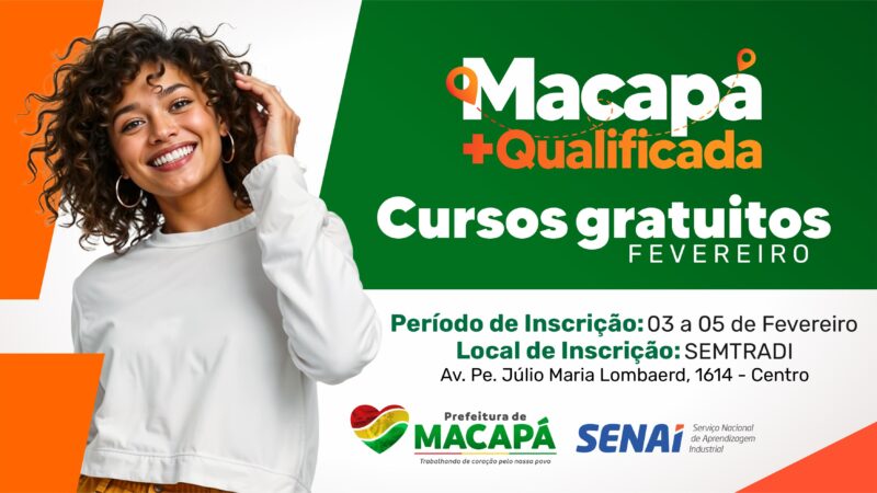 Macapá +Qualificada abre inscrições para cursos gratuitos em design, tecnologia e panificação