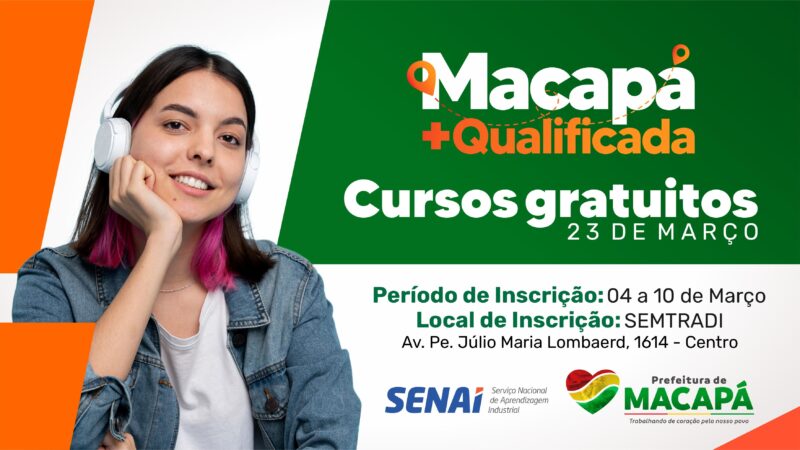 Prefeitura abre inscrições para cursos profissionalizantes gratuitos em parceria com o Senai