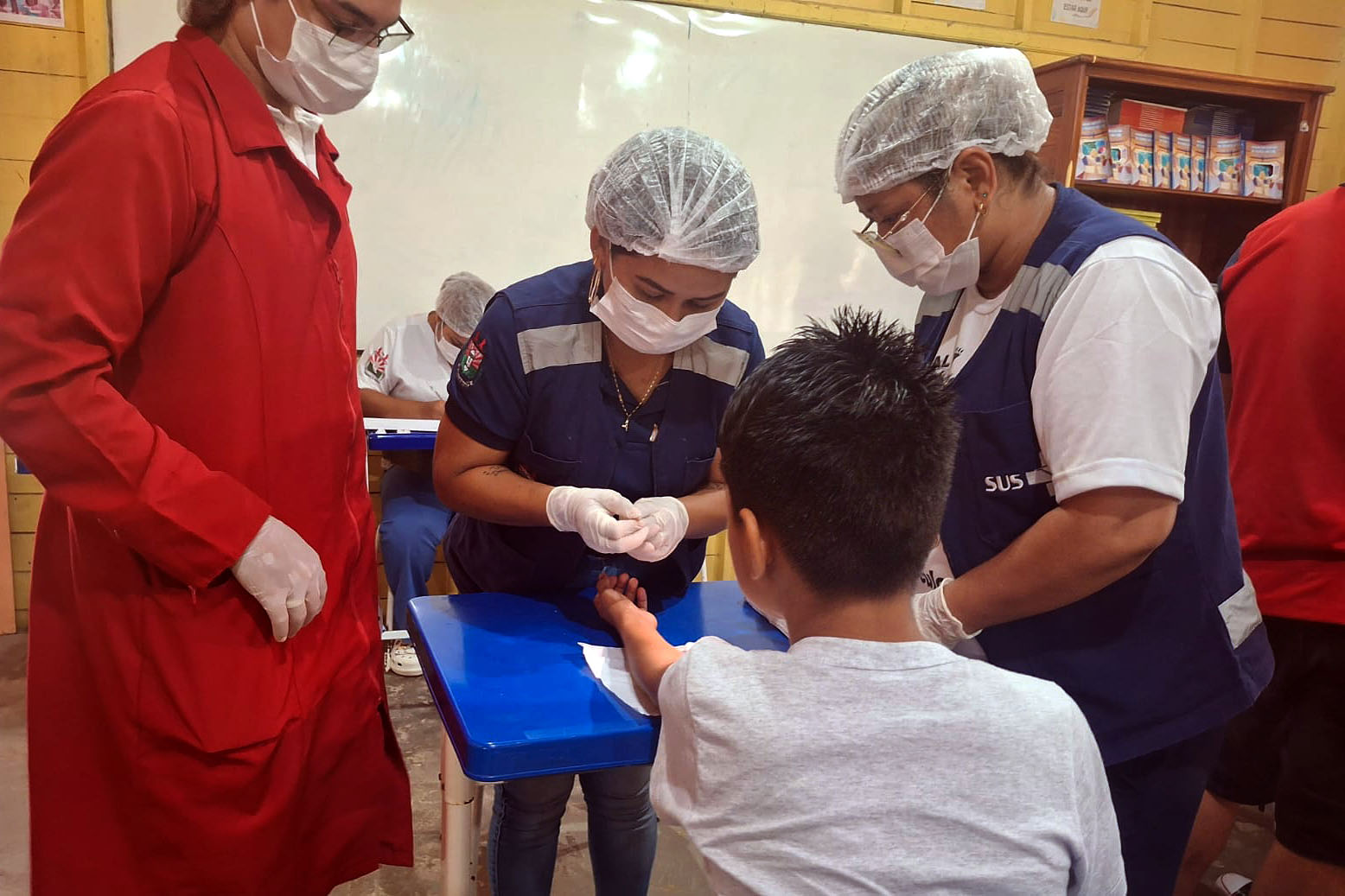 Prefeitura de Macapá garante serviço de saúde gratuito para estudantes da comunidade de Tracajatuba 1 para diagnóstico e prevenção da tuberculose