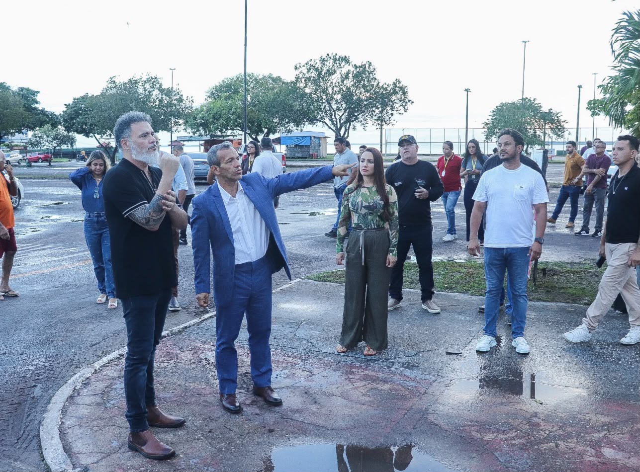 Prefeito Pedro DaLua e secretários realizam visita técnica ao ponto de chegada da Corrida Macapá Verão